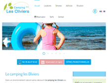 Tablet Screenshot of campinglesoliviers-oleron.com